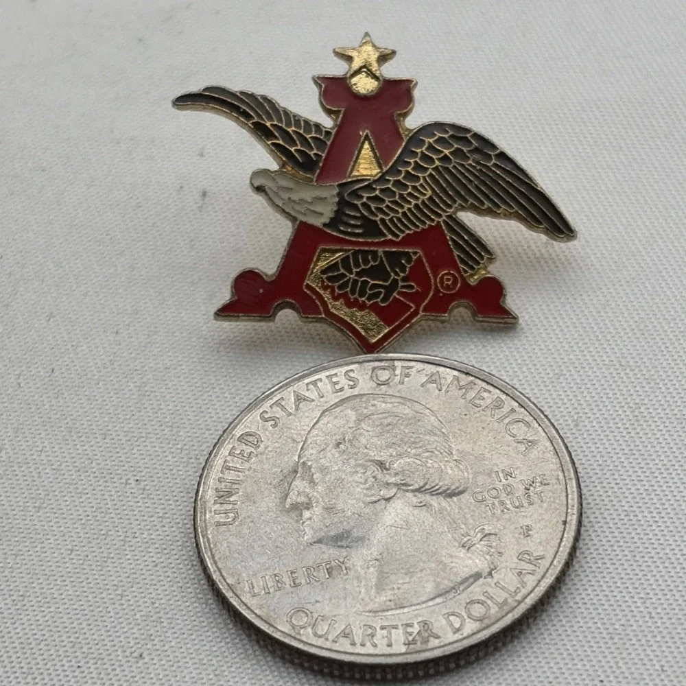 Anheuser Busch Beer Company Logo Bald Eagle Lapel Hat Pin
